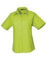 Dames blouse korte mouw Premier PR302 LIME